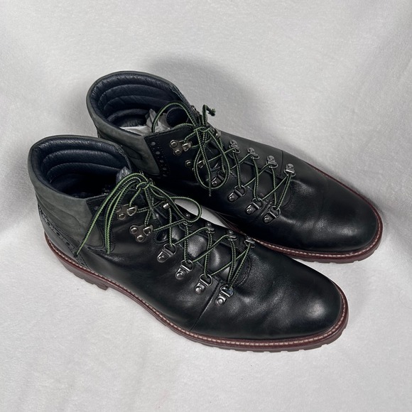Johnston & Murphy J&M 1850 Boots Karnes Alpine Mens 11 M Black Leather 20-7677 - Picture 2 of 12